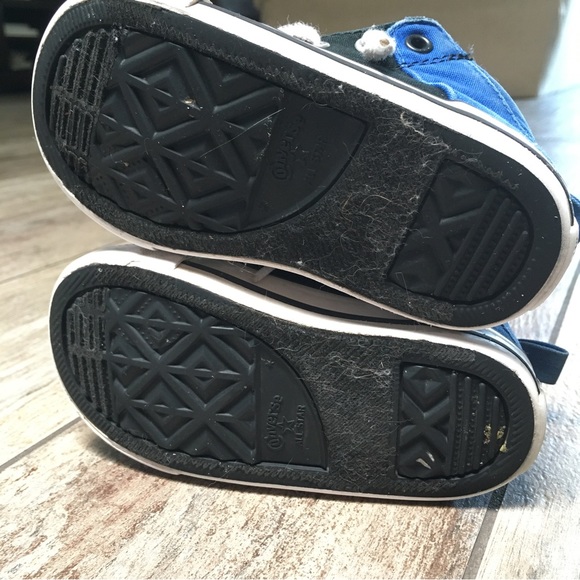 Converse All Star Chuck Taylor’s | Mid Lace Up Sneakers | Black/Blue | Toddler - Picture 7 of 7